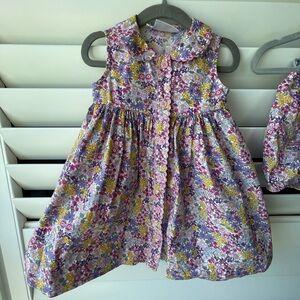 Rachel Riley precious sleeveless floral dress set